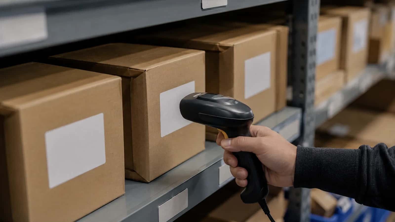 Bir sipariş karşılama deposunda paketlenmiş kargolar